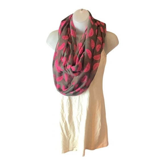 Pink Umbrella Scarf Wrap Women's Lightweight Sheer Polyester 70x180cm - Picture 2 of 5